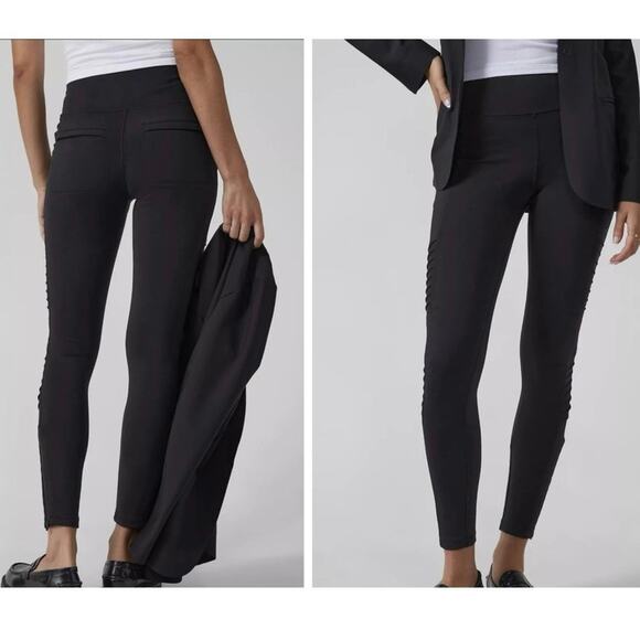 Athleta Black Delancey Moto Leggings Womens Size Small in Black - Picture 2 of 11